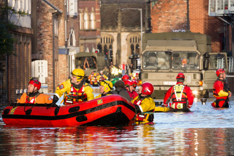 Flood rescue by the British Army